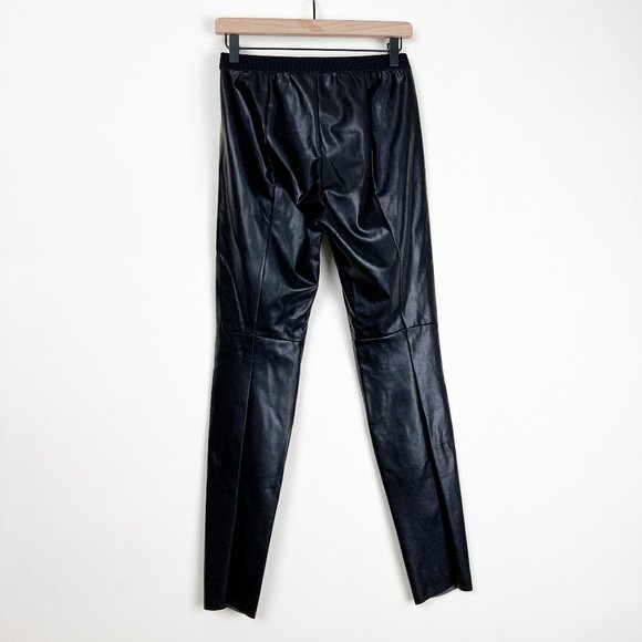 Marc Cain Artificial Leather High Rise Slim Skinny Trouser Pants Leggings Sexy 8 - Picture 14 of 16
